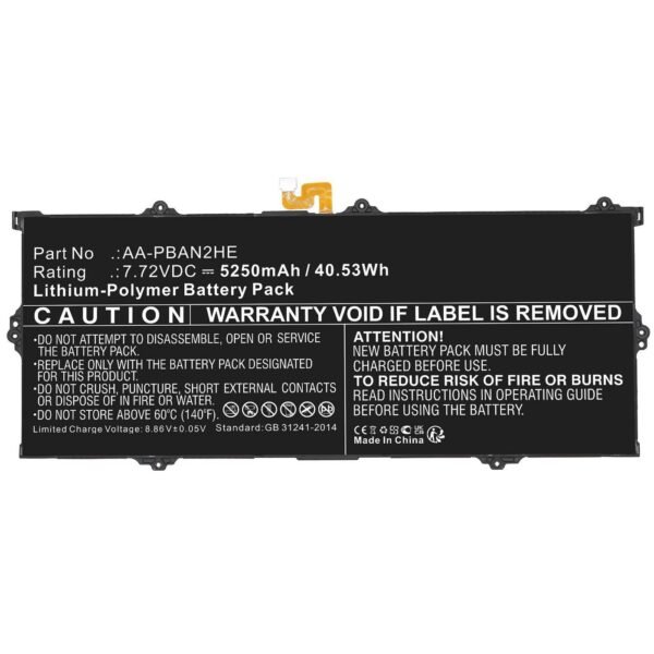 Laptop Battery for Samsung  40.53Wh 7.72V 5250mAh