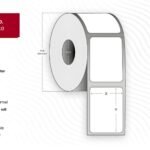 Label 56x25 - Core 25. White.  Top-coated. DT. Removable.  1.000 labels per roll. 24 rolls per box. With sensor hole 25 mm core. with