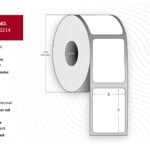 Label 76x25.4 - Core 25.  White. Uncoated. DT.  Permanent. 1.150 labels per roll. 4 rolls per box. Black Mark 25 mm core. 1.150