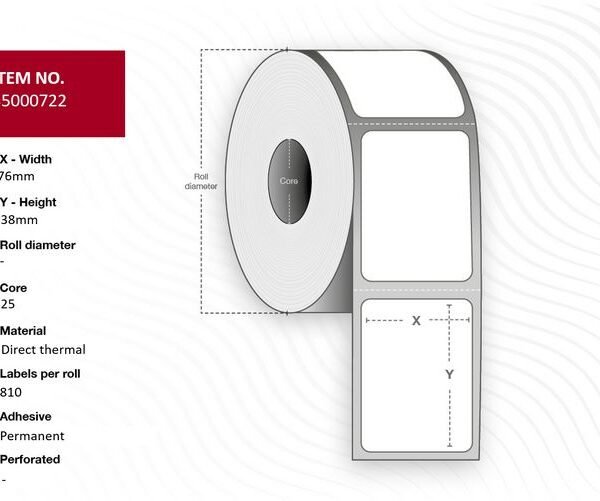 Capture 35000722-24ROLLS printer label White