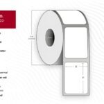 Label 76x38 - Core 25. White.  Eco. DT. Permanent. 810  labels per roll. 24 rolls per box. Black Mark