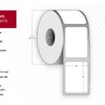 Split-Label 70 x 47mm (70x30  / 70x17mm) - Core 25. White.  Top-coated. DT. Removable. 670 labels per roll. 4 rolls per box. Black Mark 25