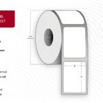Label 100x75, Core 25,  Diameter 84 mm. Thermal  print. Uncoated. Permanent. 500 labels per roll. 12 rolls per box.