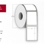 Label 47x25, Core 40,  Diameter 105 mm. Thermal  print. Uncoated. Removable. 2000 labels per roll. 12 rolls per box.