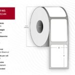 Label 60x25 - Core 40. White.  Uncoated. DT. Permanent.  2.000 labels per roll. 12 rolls per box 40 mm core. 2.000 lab./roll 12pcs/Box.