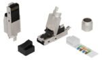 RJ45 FTP plug Cat6a for  AWG22-23 solid/stranded  conductor