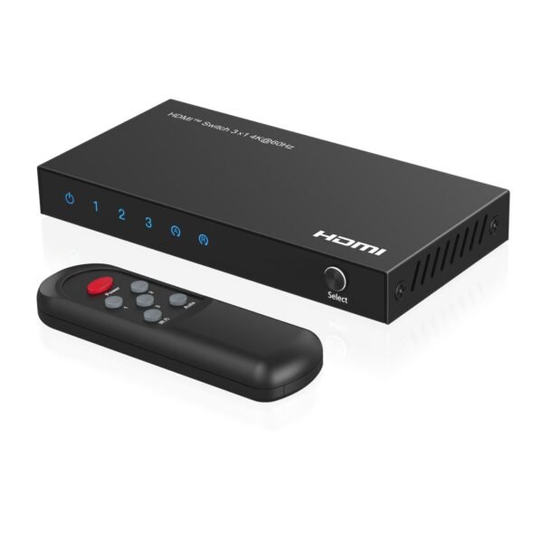 4K@60Hz HDMI Switch 3x1, HDCP  2.2, w/ Remote control