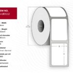 RFID Label 99x105 - Core 76.  White. DT. Permanent. 185mm  diameter. 1000 labels per roll. 1 roll per box.