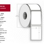 Label 100x100, Core 40,  Diameter 102 mm. Thermal  print. Top coated. Permanent. 400 labels per roll. 20 rolls per box.