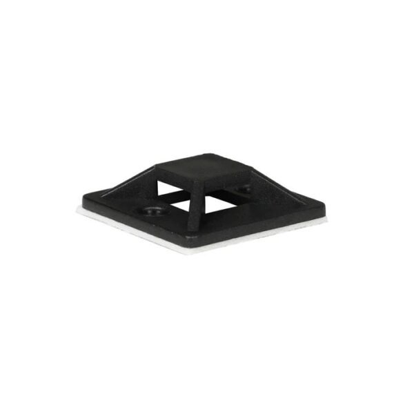Self-adhesive Zip Tie Mounts,  25mm x 25mm, 50pcs, Black