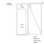 Post label 105 x 251mm 2000 pcs / box,  z-fals permanent