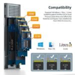 USB3.2 Type-C Tool free  Enclosure for M.2 PCIe  NVMe/SATA SSDs - Image 3