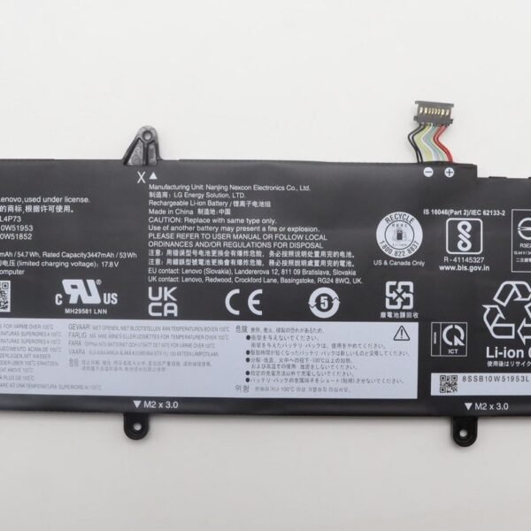 4-cell internal lithium-ion  battery, 54.7Wh capacity