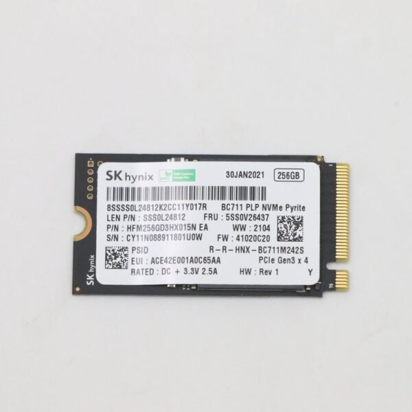 256GB M.2 2242 PCIe 3.0 NVMe  SSD