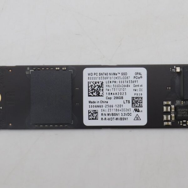 256GB M.2 NVMe SSD with PCIe  4x4 interface