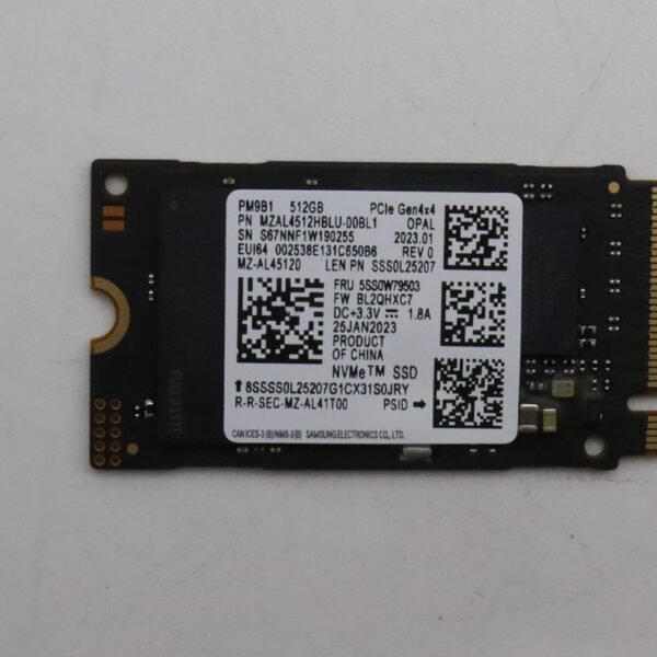 512GB M.2 2242 PCIe 4.0 NVMe  SSD with OPAL security