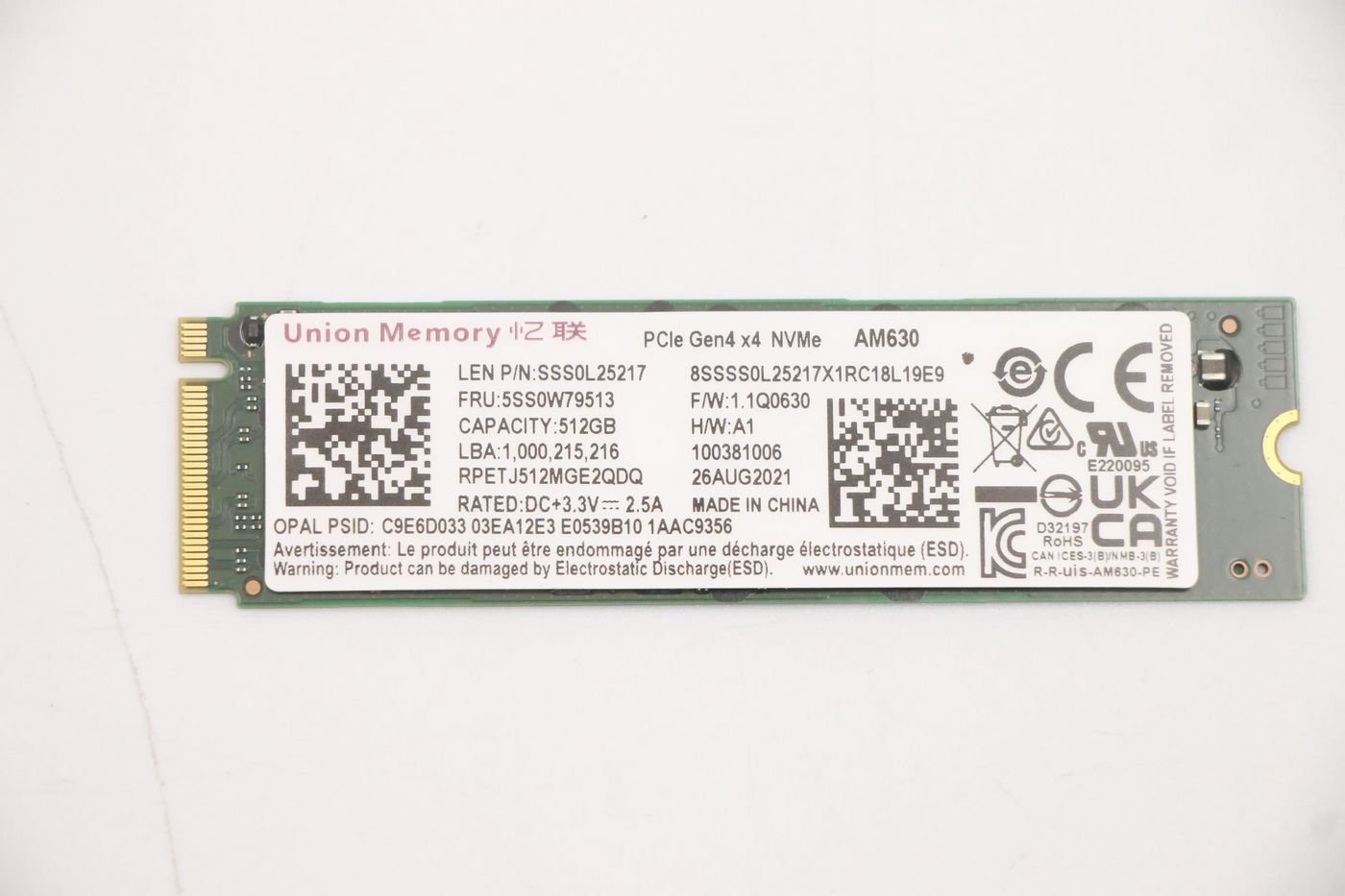 Img_32570007.jpg 512GB M.2 2280 PCIe 4.0 x4 SSD with OPAL security - Image 1