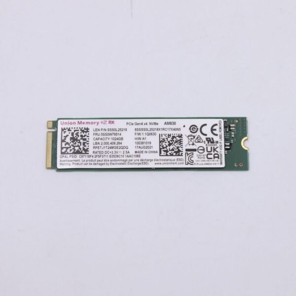 1TB M.2 NVMe SSD with PCIe  4.0 x4 interface