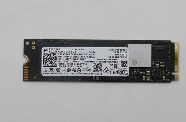 512GB M.2 PCIe NVMe QLC SSD