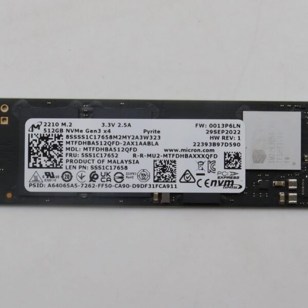 512GB M.2 PCIe NVMe QLC SSD