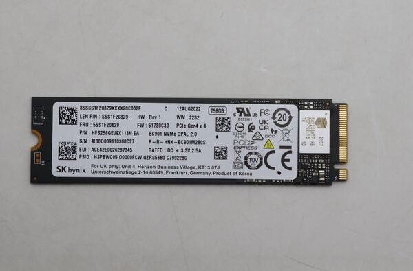 256GB M.2 2280 PCIe 4.0 x4 SSD