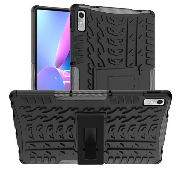 Lenovo Tab P11 2nd Gen  (TB350FU) PORTLAND Hybrid  Case. Black Raised sides and hard-shell design with kickstand