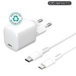 INFINITE Charger Kit PD 20W  charger with 1,5m USB-C to  Lightning cable