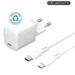 INFINITE Charger Kit PD 20W  charger with 1,5m USB-C to  Lightning cable