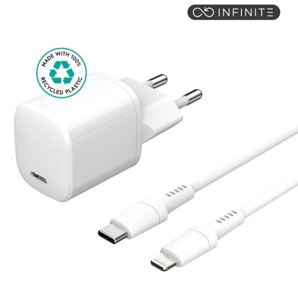 INFINITE Charger Kit PD 20W  charger with 1,5m USB-C to  Lightning cable