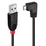 1m USB 2.0 Type A to Micro-B  Cable, 90 Degree Right Angle