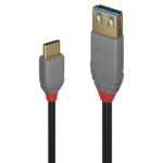 0.15m USB 3.2 Type C to A  Adapter Cable, 10Gbps, Anthra  Line