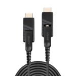 10m Fibre Optic Hybrid  Micro-HDMI 4K60 Cable with  Detachable HDMI & DVI Connectors