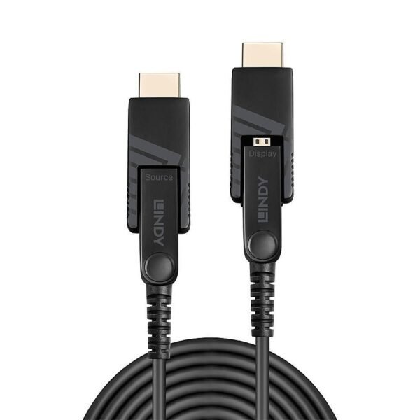 10m Fibre Optic Hybrid  Micro-HDMI 4K60 Cable with  Detachable HDMI & DVI Connectors