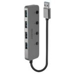 4 Port USB 3.0 Hub with  On/Off Switches