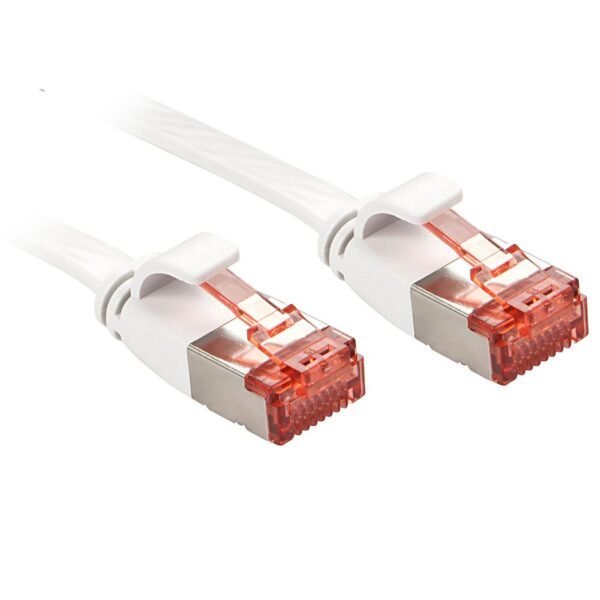 10m Cat.6 U/FTP Flat Network  Cable, White