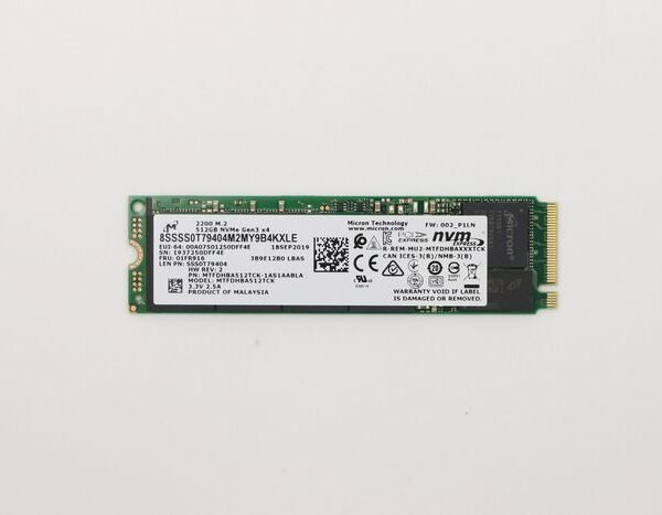 512GB M.2 PCIe NVMe SSD