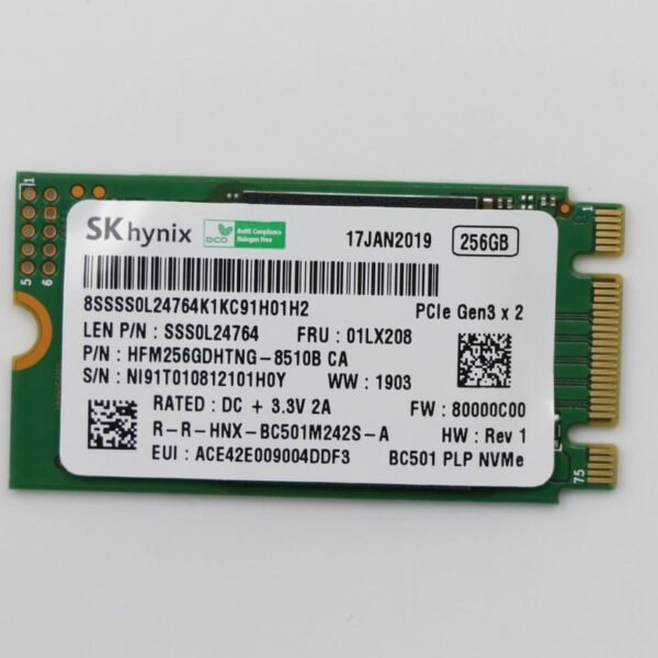 256GB M.2 PCIe NVMe Solid  State Drive