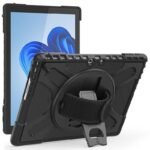 Microsoft Surface Pro 11/10/9  ATLANTA Defender Case. Black  Raised sides and hard-shell design with hand strap and shoulder strap