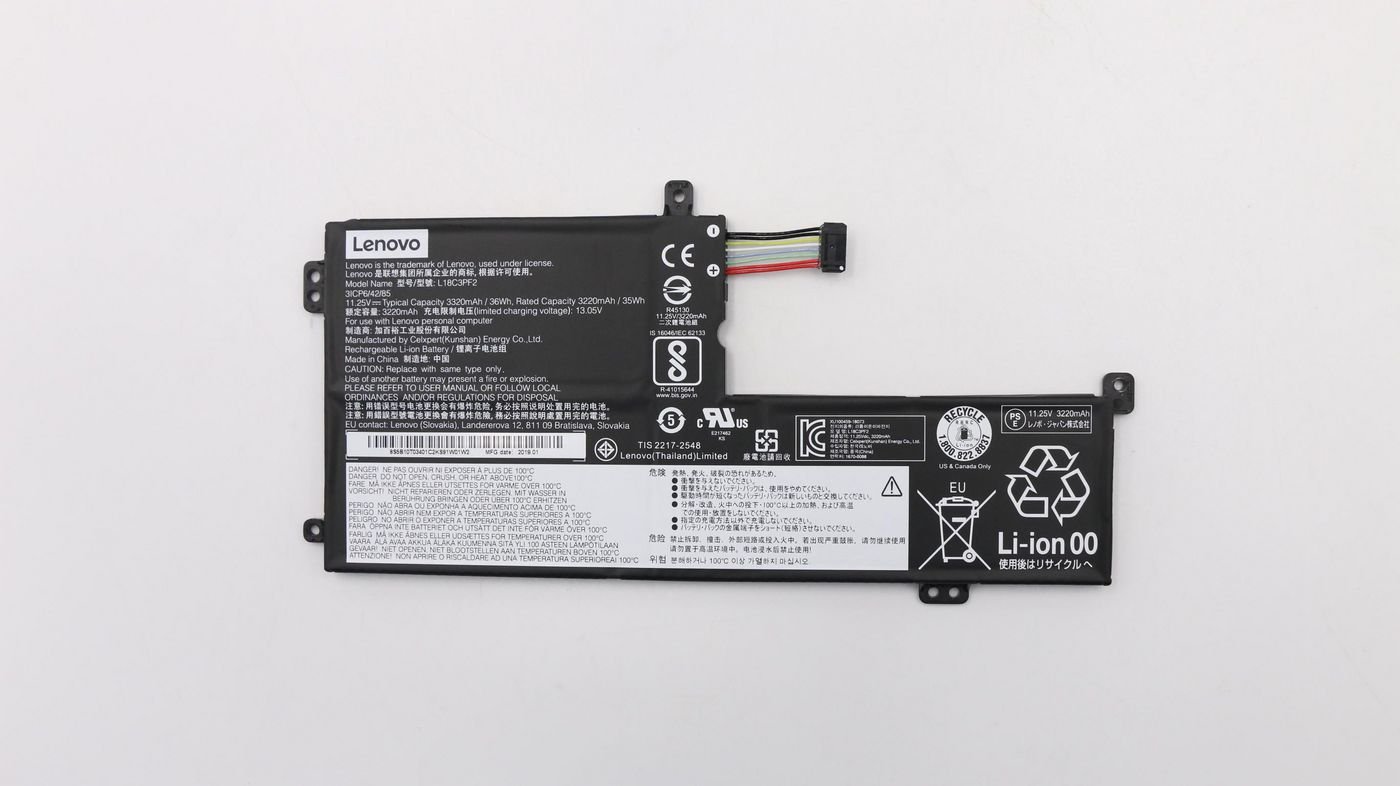 Img_32630996.jpg 3-cell Li-ion battery 11.25V 36Wh for Lenovo IdeaPad - Image 1