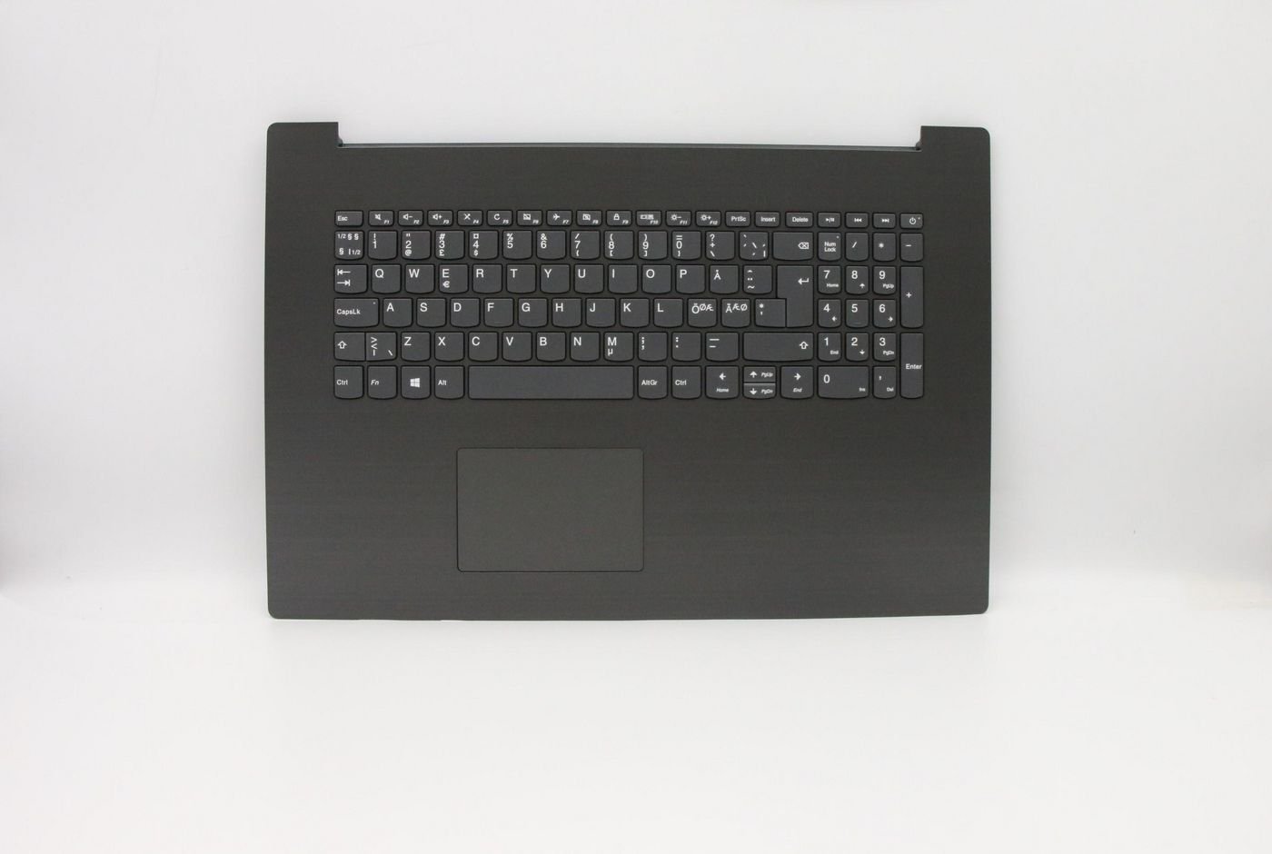 Img_32634121.jpg UpperCaseASM W/KB NFP L81DK IRON GREY NORDIC KB W/TOUCH PAD+TP FFC+KB BRACKET W/MYLAR+SPEAKER+HDD FFC - Image 1