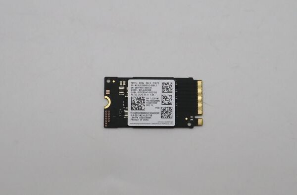 256GB M.2 NVMe SSD with PCIe  3.0 x4 interface