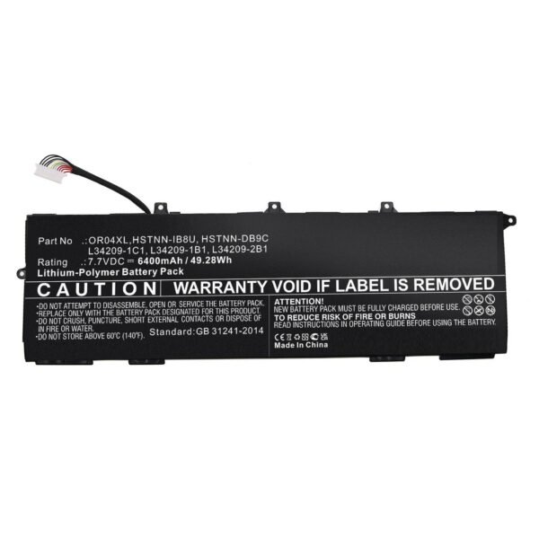 Laptop Battery for HP 50.16Wh  7.6V 6600mAh 52Wh Li-Polymer  7.7V 6700mAh, Black for EliteBook X360 830 G6