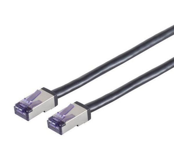 HIGH-FLEX Cat6a S/FTP  Black  7.5m High-Flex High-Flex  Shielded Network Cable, Soft PVC, AWG26/7 CU
