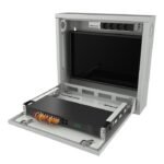 19" 1U Rack Wall Mount 580 x  546 x 150mm Surveillance Box  - White - With Power Strip Type E - Image 3