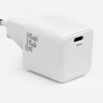33W USB-C Nano Single Port  Charger, GaN Technology  5V2A-20V1.5A USB PD Plug: USB-C EU Wall, White Color - Compatible with all