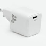 33W USB-C Nano Single Port  Charger, GaN Technology  5V2A-20V1.5A USB PD Plug: USB-C EU Wall, White Color - Compatible with all