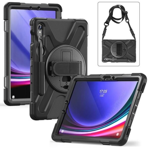 Galaxy Tab S10 Lite/S10 FE/S9  FE/S9/S8/S7 AUSTIN Defender  without built-in screen protector. Black