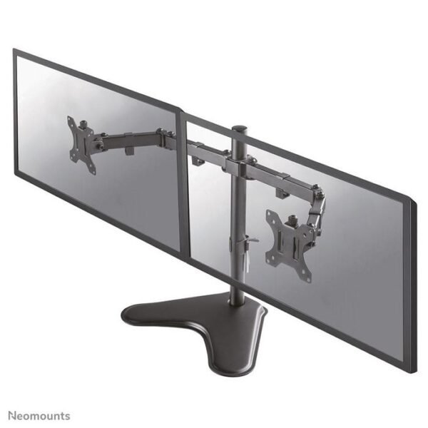 FPMA-D550DDBLACK, Full Motion  Dual Desk Stand For Two  10-32" Monitor Screens, Max 8 kg, Height Adjustable - Black stand Black