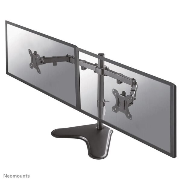 FPMA-D550DDBLACK, Full Motion  Dual Desk Stand For Two  10-32" Monitor Screens, Max 8 kg, Height Adjustable - Black stand Black