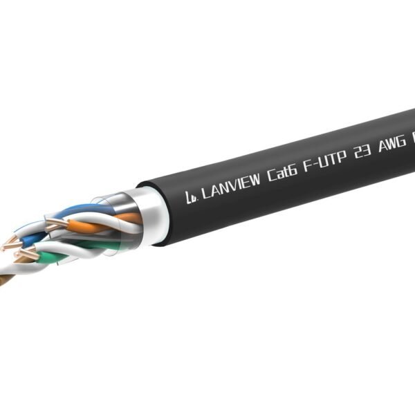 Cat6 F-UTP Network Cable  4x2xAWG23 PE black 305m  Outdoor